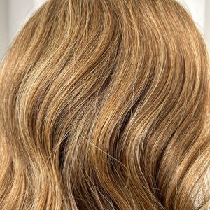Long Curly Wig, Dark Strawberry Blonde
